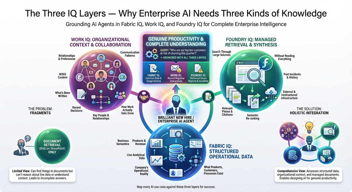 3. The Three IQ Layers — Why Enterprise AI Needs Three Kinds of Knowledge