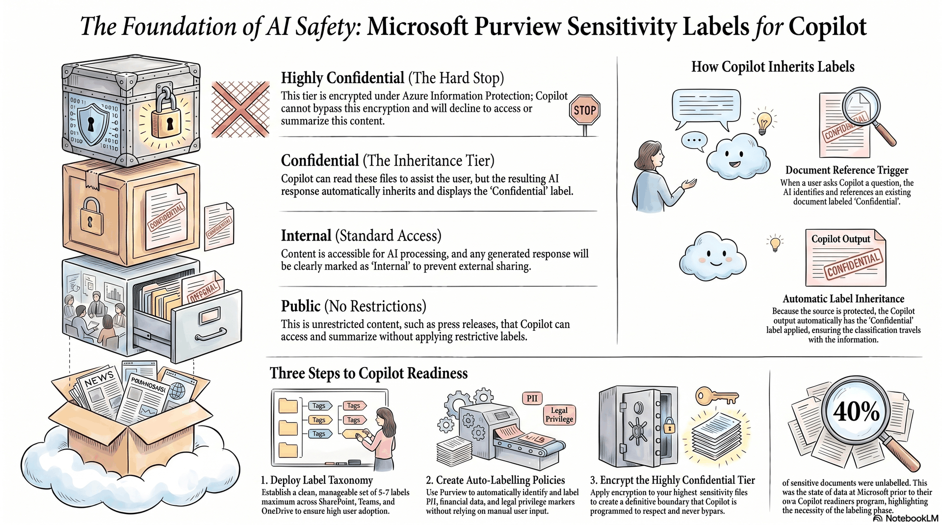 Why sensitivity labels are not optional — they are the classification layer the whole system depends on