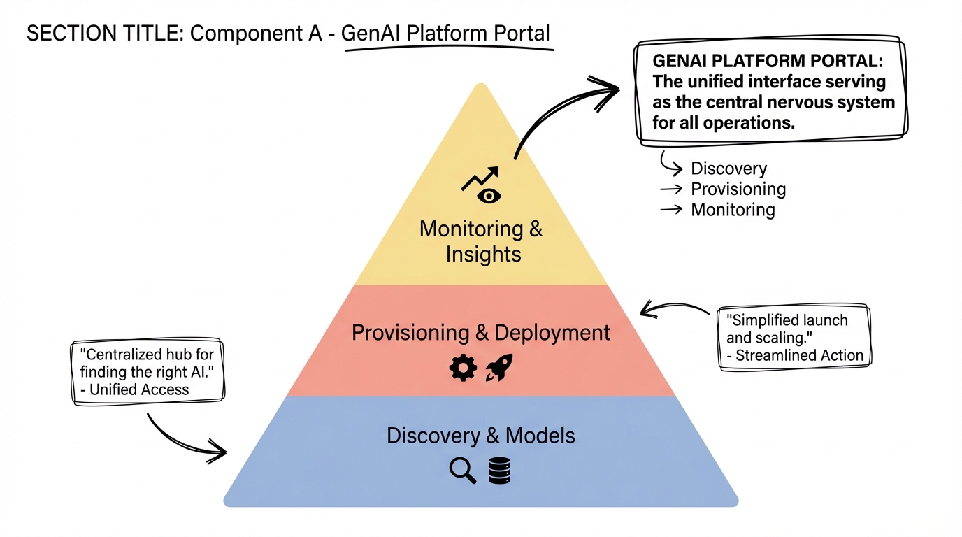 Infographic for Component A - GenAI Platform Portal